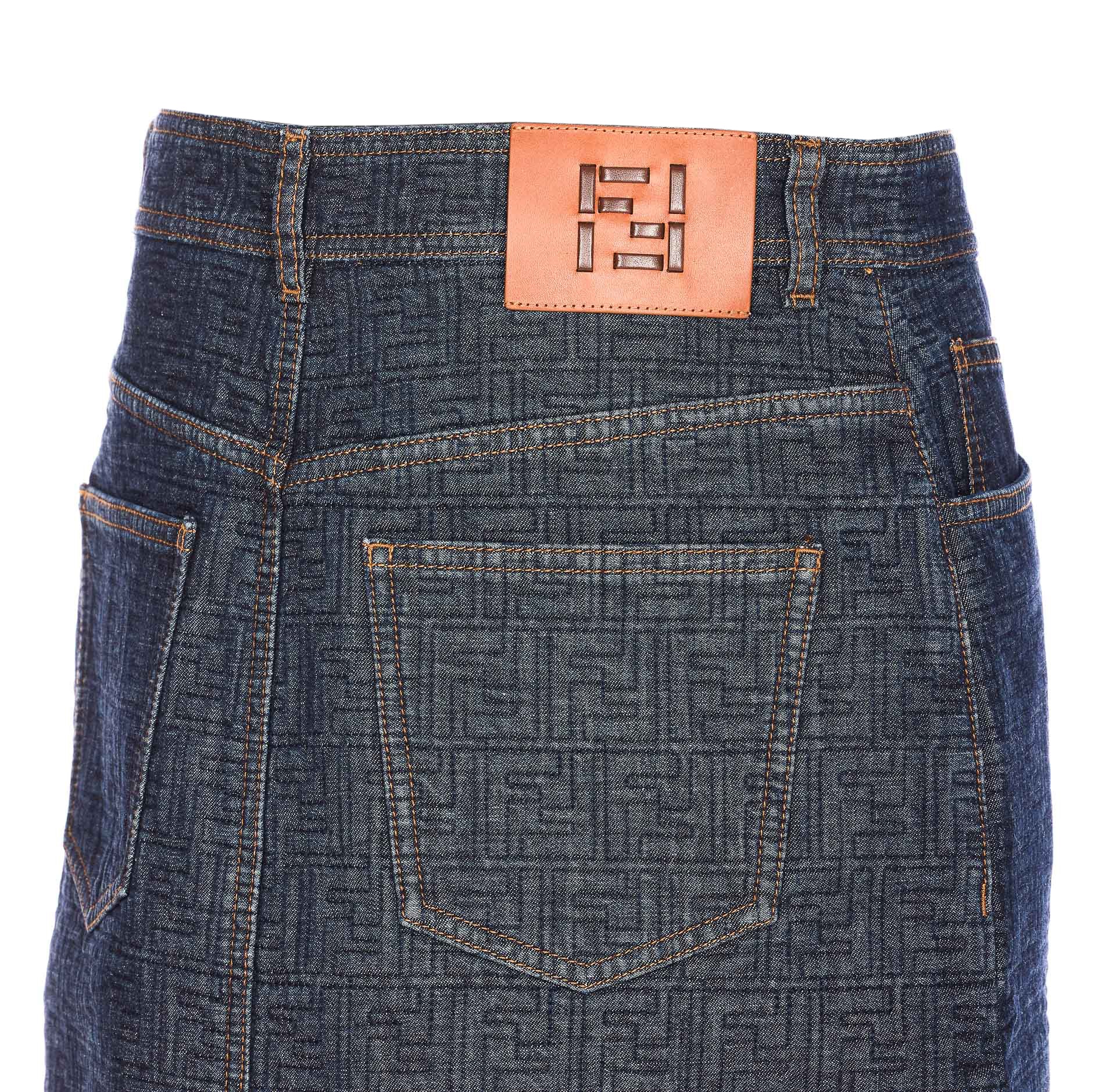 Fendi Skirts Blue Cotton