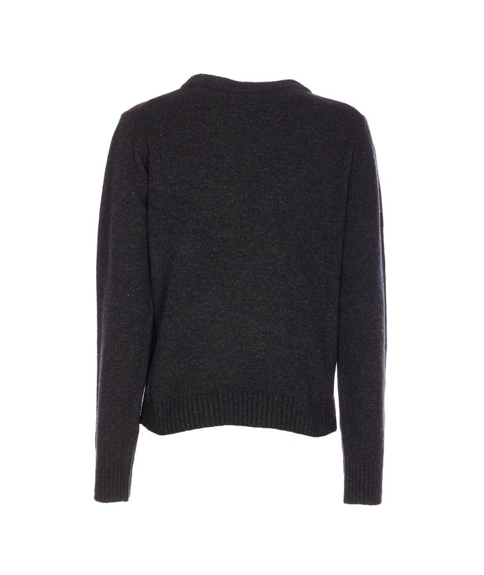 Ganni Sweaters Black Wool Recycled Polyamide