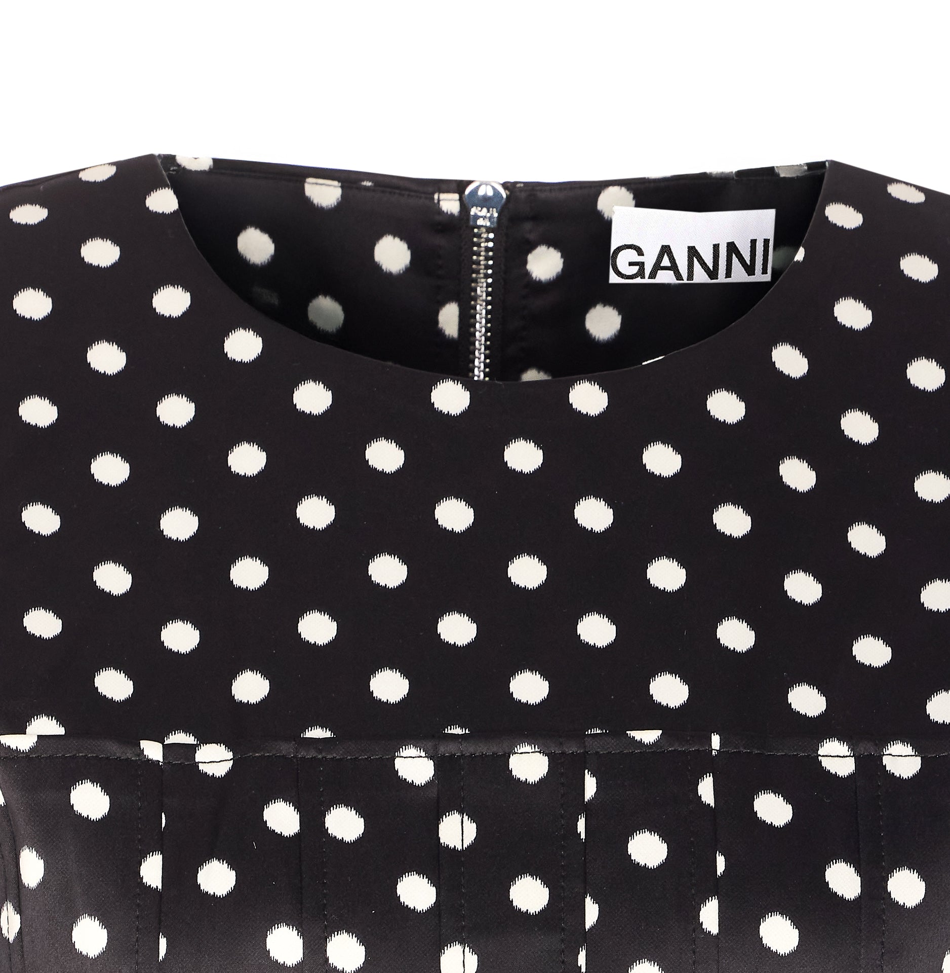 GANNI Top Black Recycled Polyester