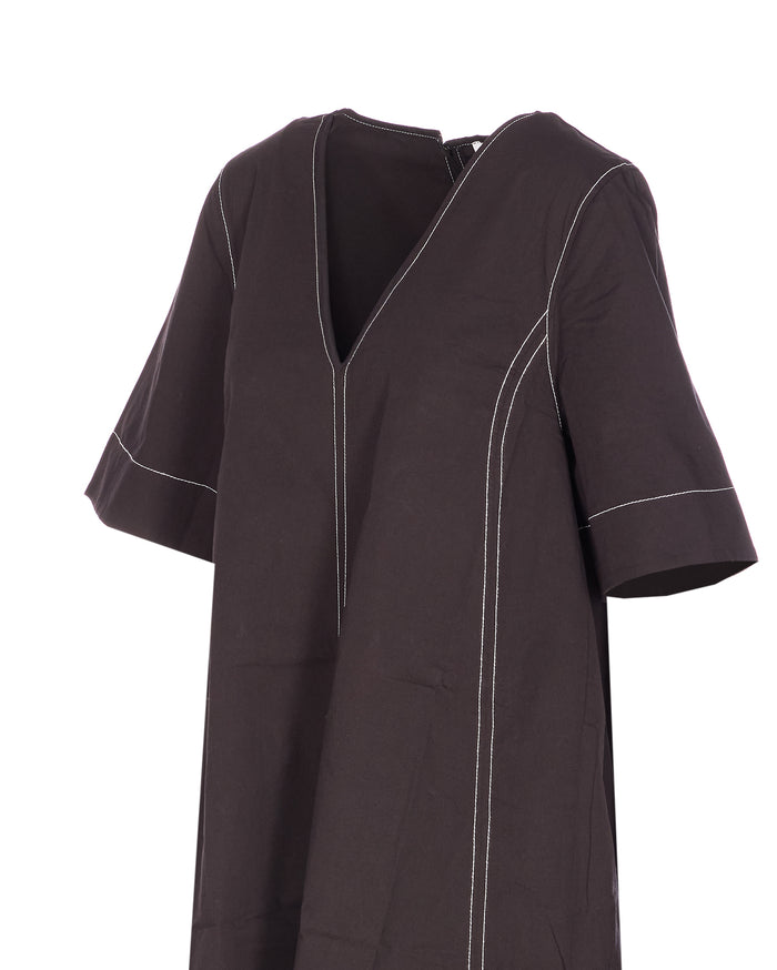 Ganni Dresses Black Organic Cotton
