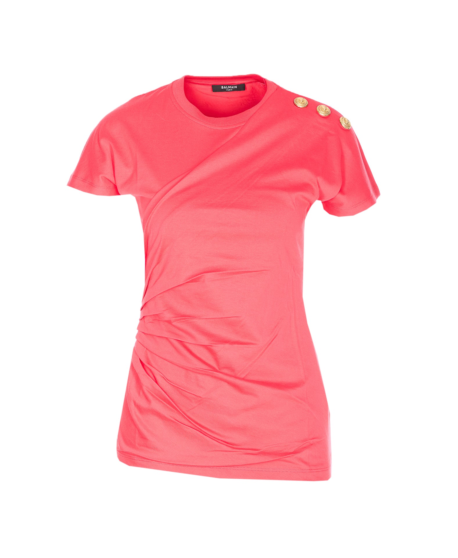 Balmain T-shirts and Polos Fuchsia Cotton