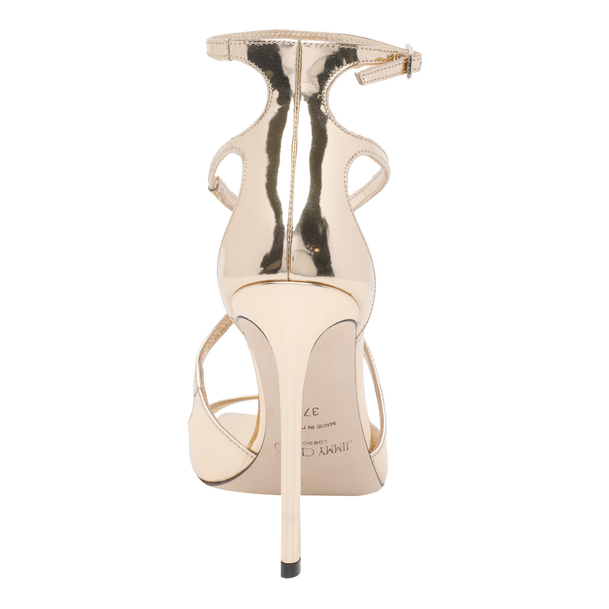 Jimmy Choo With Heel Golden Patent Leather/leather Sole
