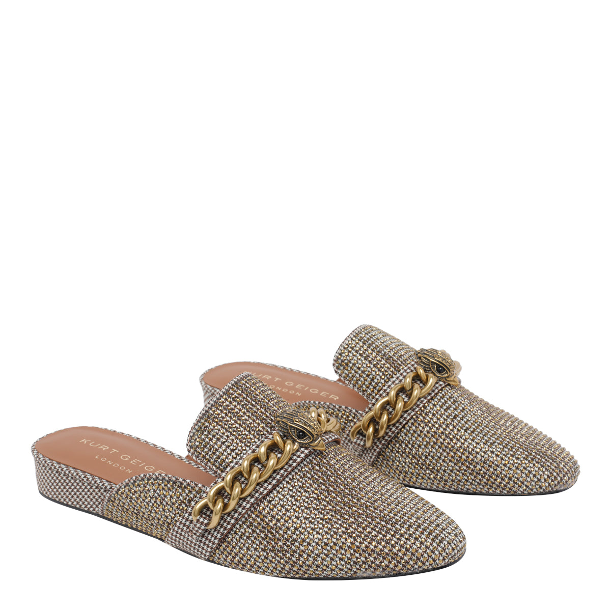 Kurt Geiger Flat shoes Beige Fabric/rubber Sole