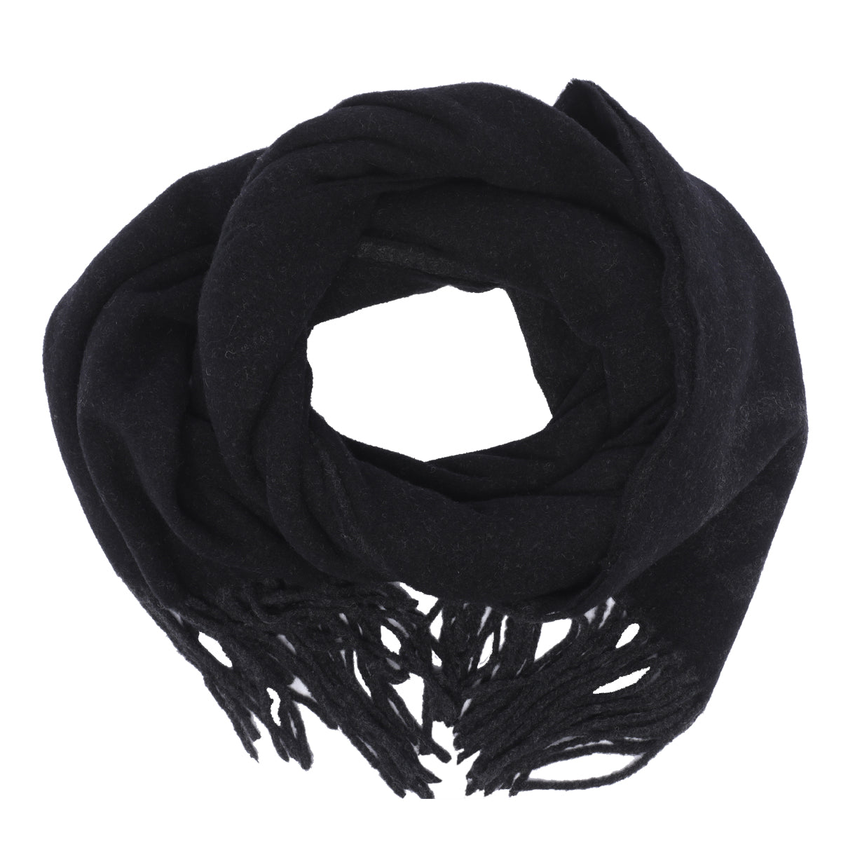 GANNI Scarfs Black Wool Recycled