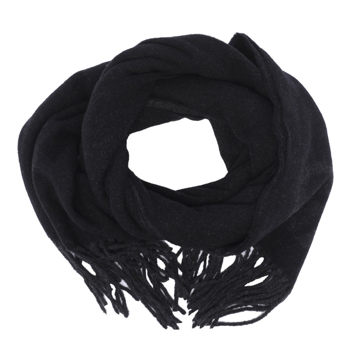 GANNI Scarfs Black Wool Recycled
