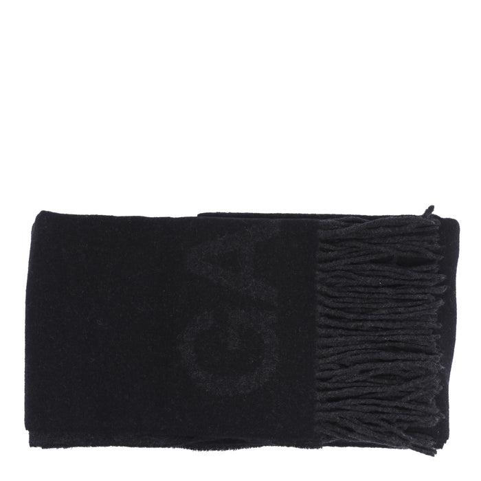 GANNI Scarfs Black Wool Recycled