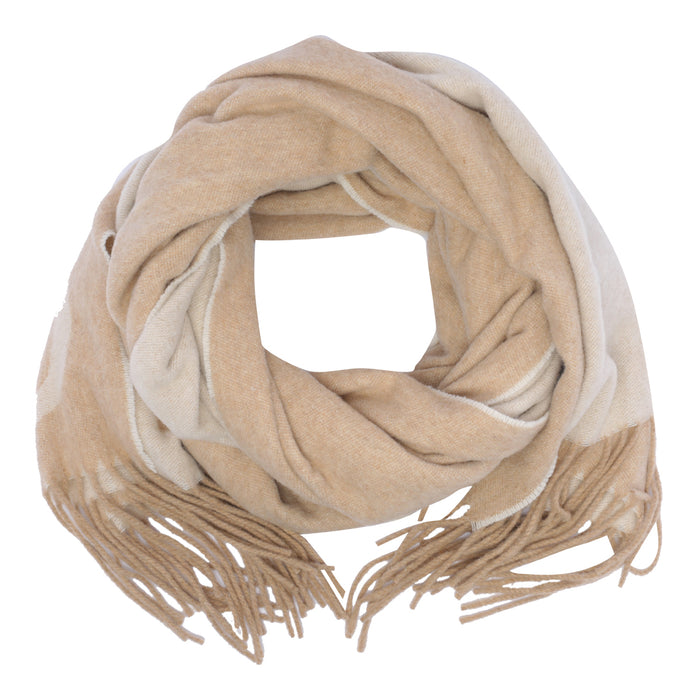 Ganni Scarfs Beige Wool Recycled