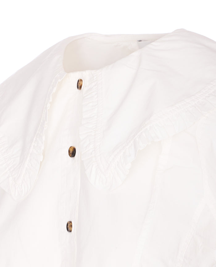 GANNI Shirts White Organic Cotton