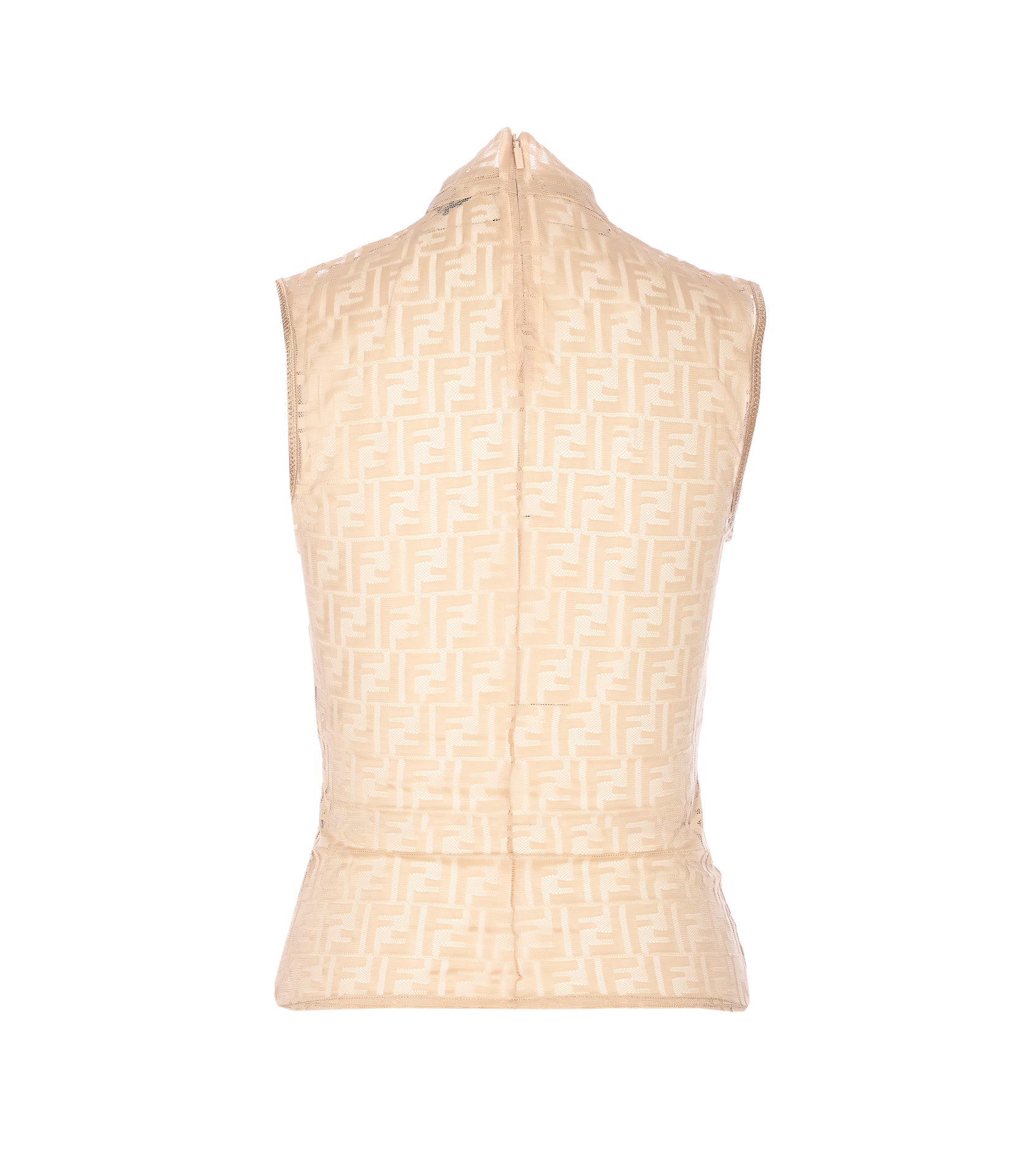 Fendi Top Beige Polyamide