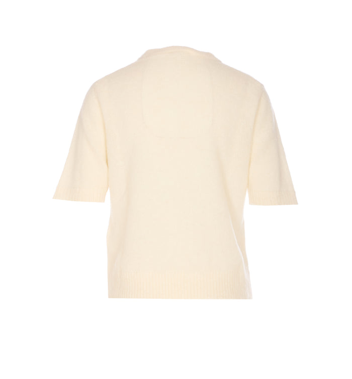 Ganni T-Shirts And Polos Beige Alpaca Wool