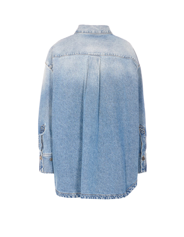 The Attico Shirts Blue Cotton