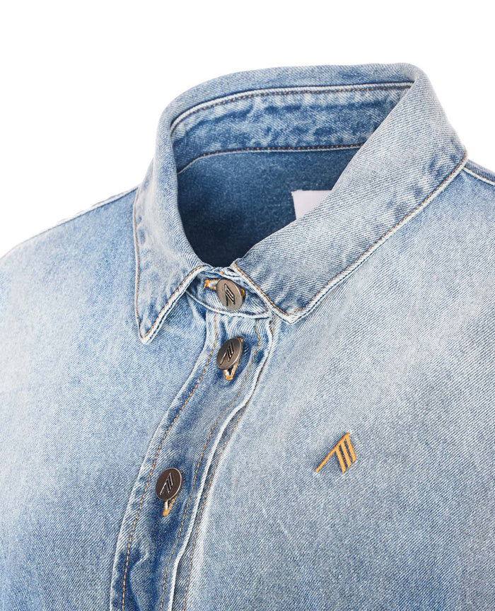 The Attico Shirts Blue Cotton
