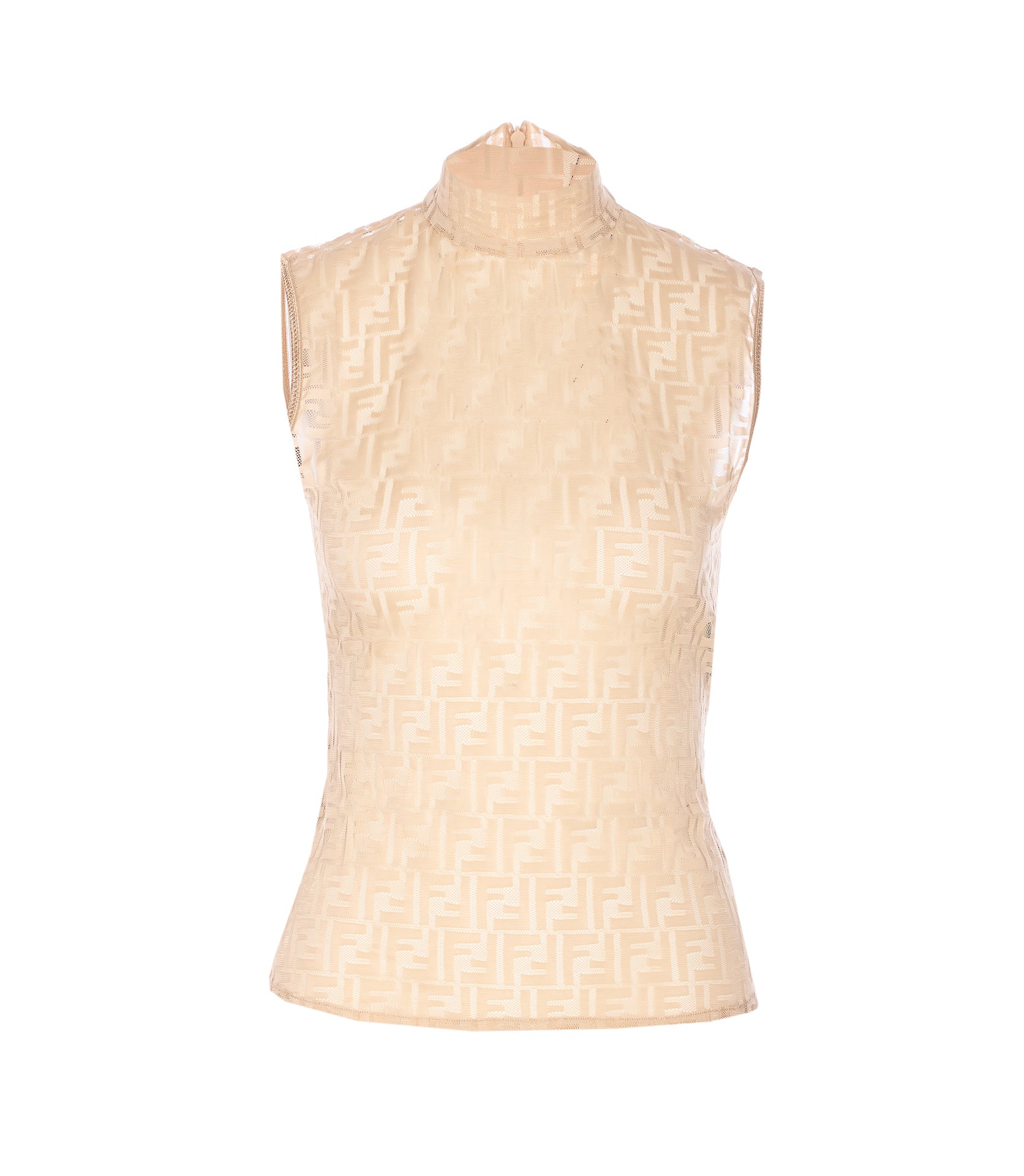 Fendi Top Beige Polyamide