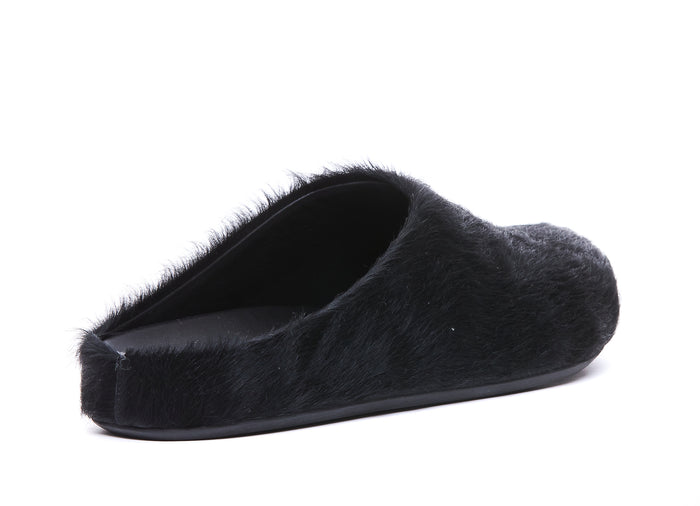 Marni Sandals Black Calf Leather/rubber Sole