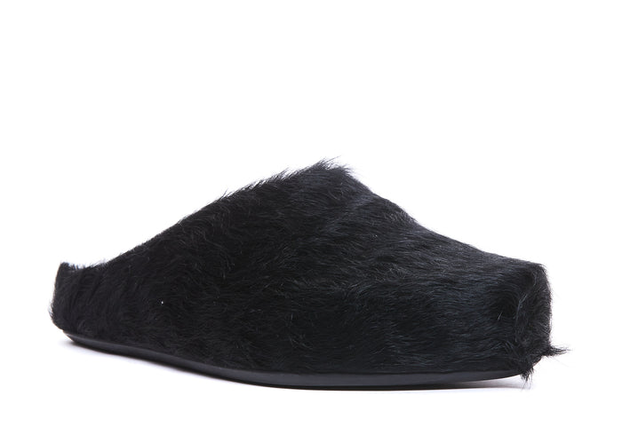 Marni Sandals Black Calf Leather/rubber Sole