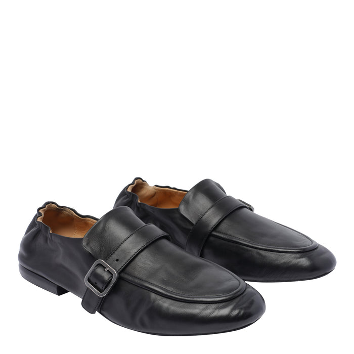 Marsell Flat Shoes Black Calf Leather/leather Sole
