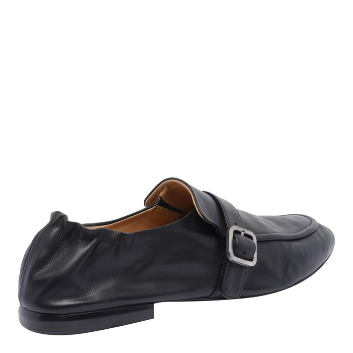 Marsell Flat Shoes Black Calf Leather/leather Sole