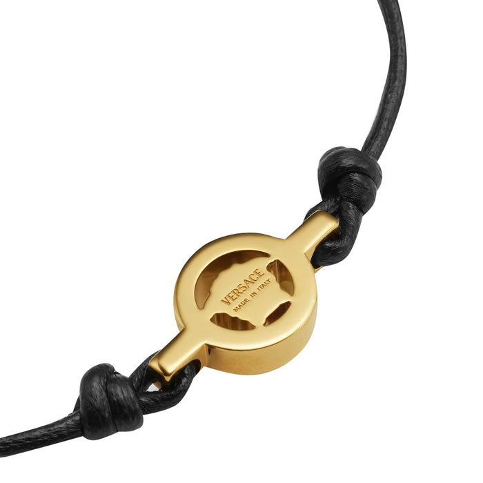 Versace Bijoux Black Lamb Leather Brass