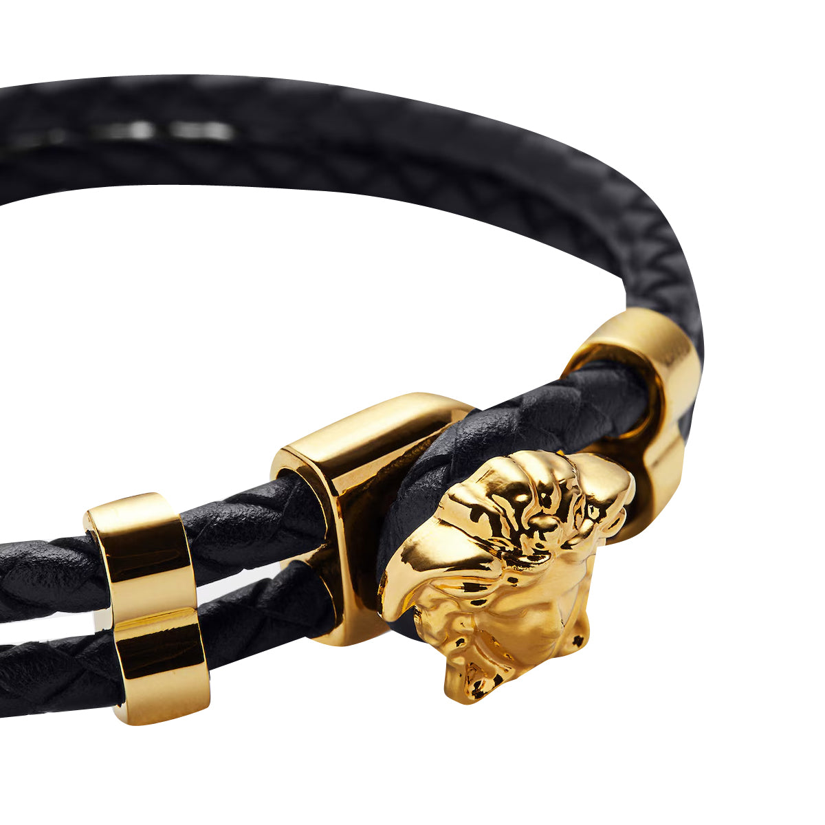 Versace Bijoux Black Calf Leather Metal