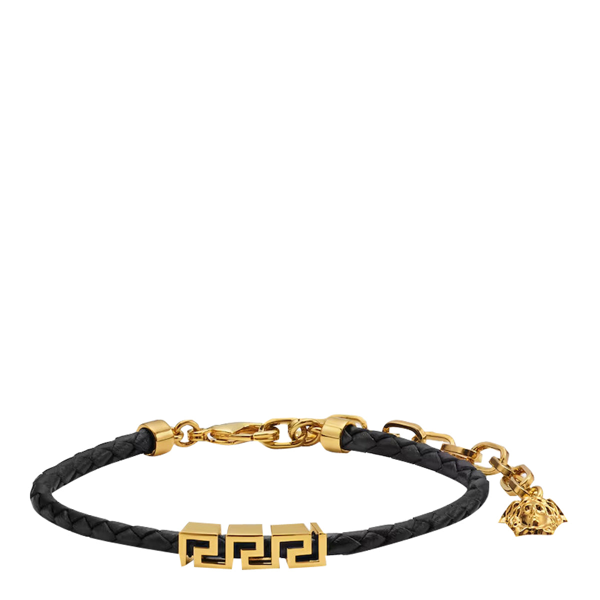 Versace Bijoux Black Calf Leather Brass