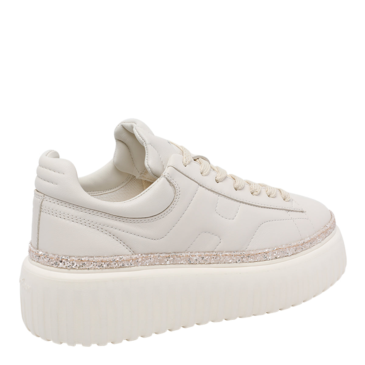 Hogan Sneakers Beige Calf Leather/rubber Sole