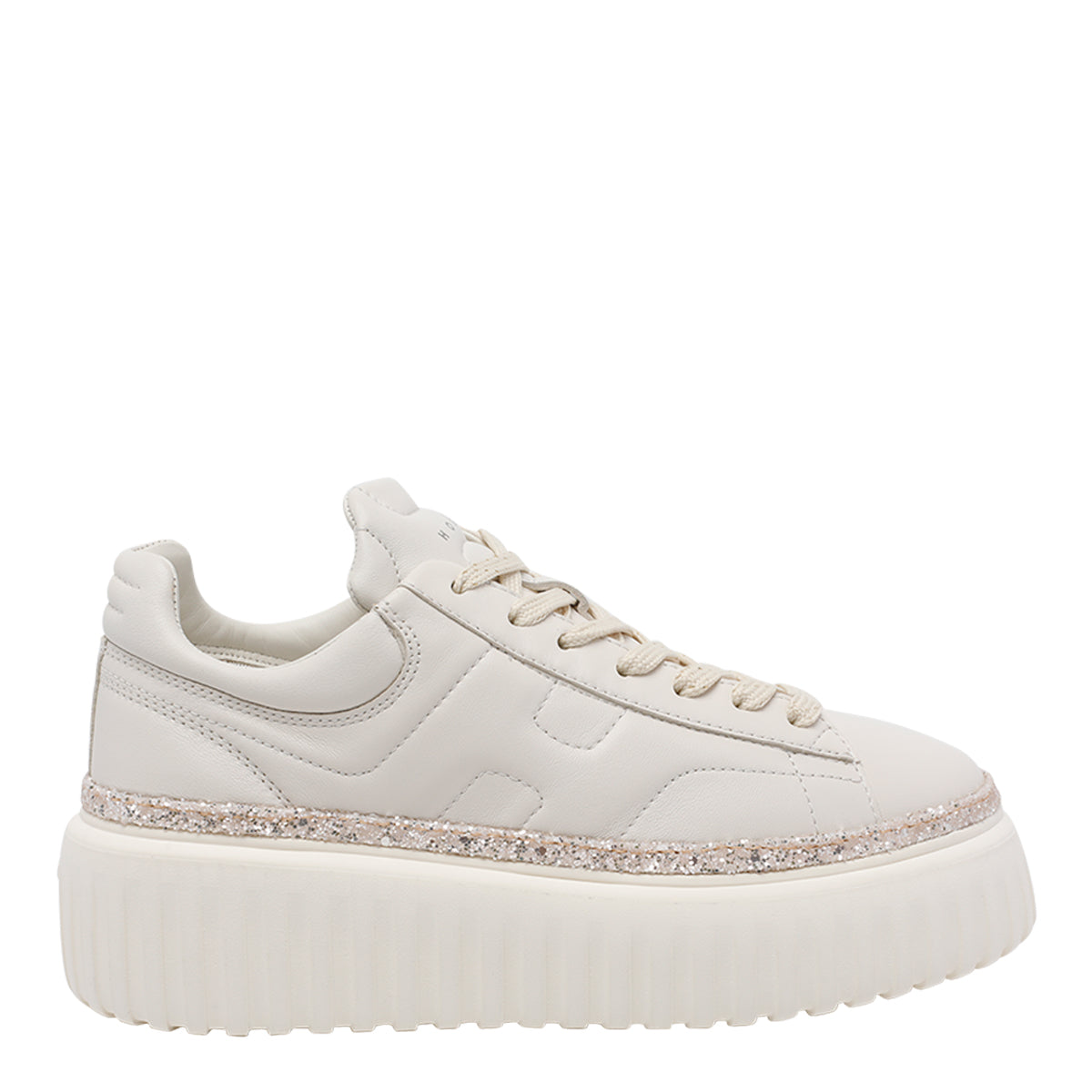 Hogan Sneakers Beige Calf Leather/rubber Sole