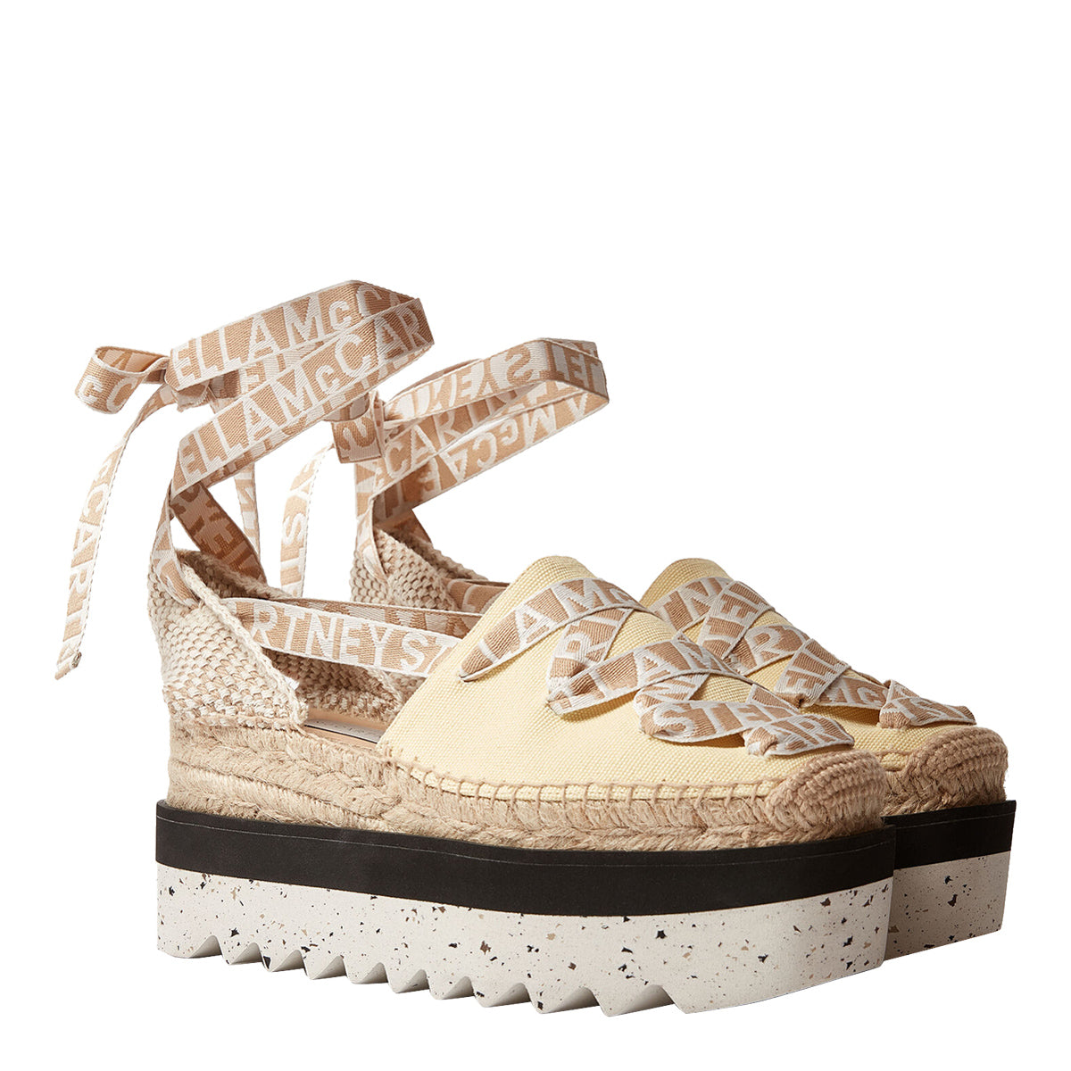 Stella McCartney Flat shoes Beige Fabric/rubber Sole