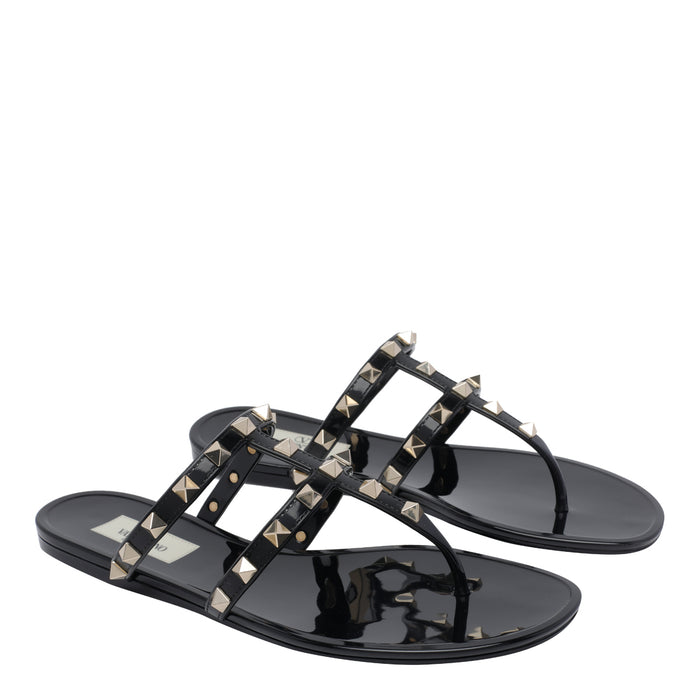 Valentino Garavani Sandals Black Rubber/rubber Sole