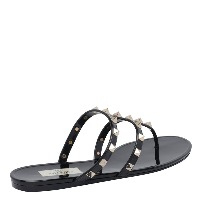 Valentino Garavani Sandals Black Rubber/rubber Sole