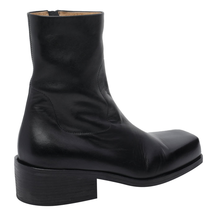 Marsell Boots Black Calf Leather/leather Sole