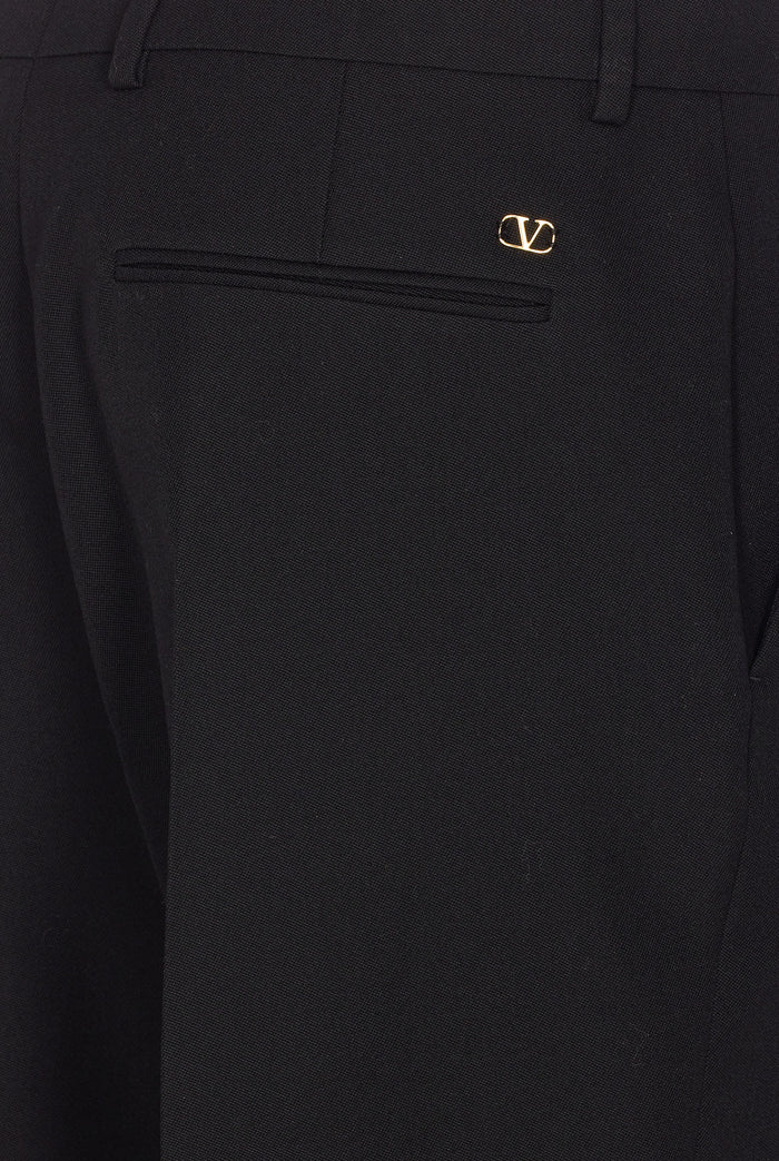 Valentino Garavani Trousers Black Virgin Wool