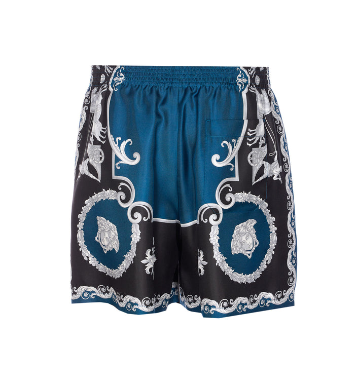 Versace Shorts Blue Silk