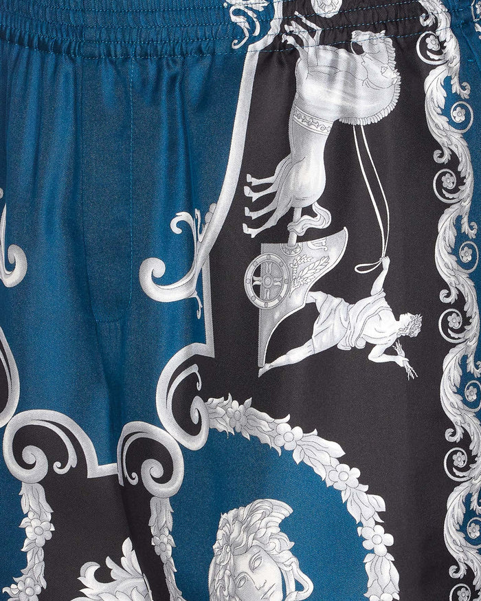 Versace Shorts Blue Silk