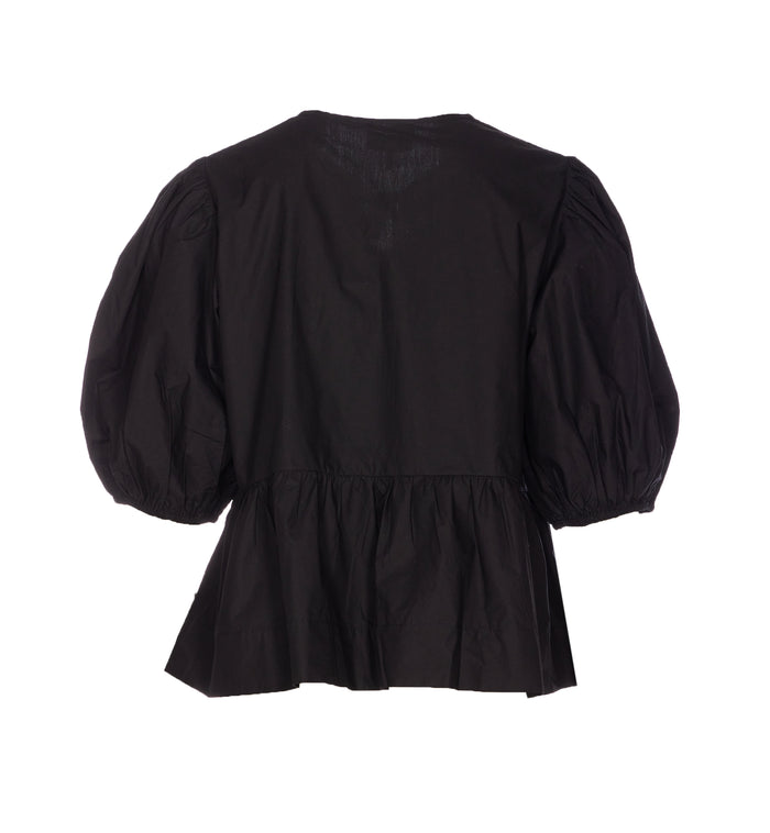 GANNI Shirts Black Organic Cotton
