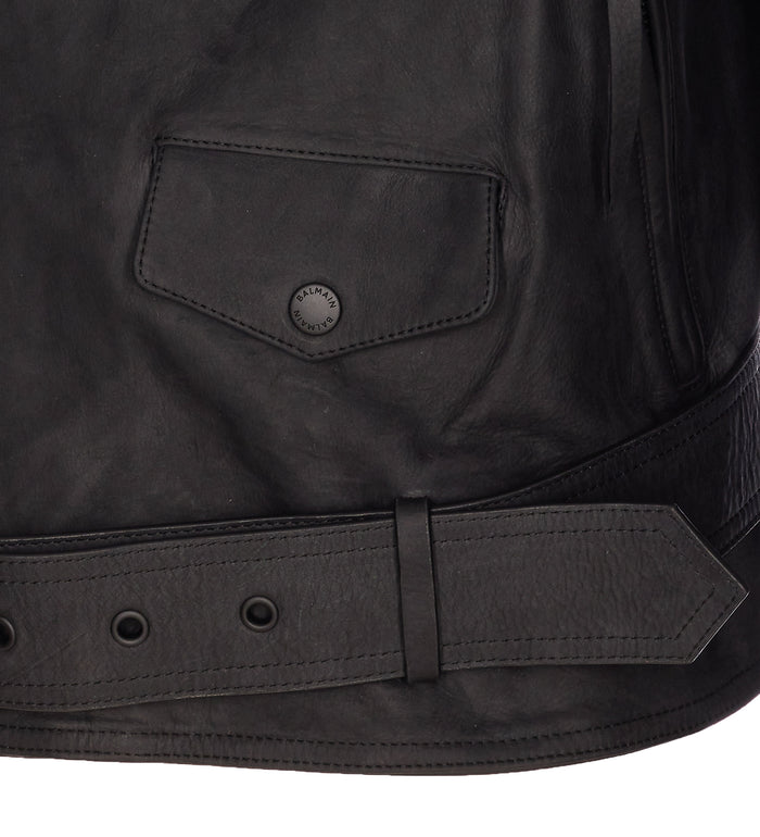 Balmain Jackets Black Cowskin