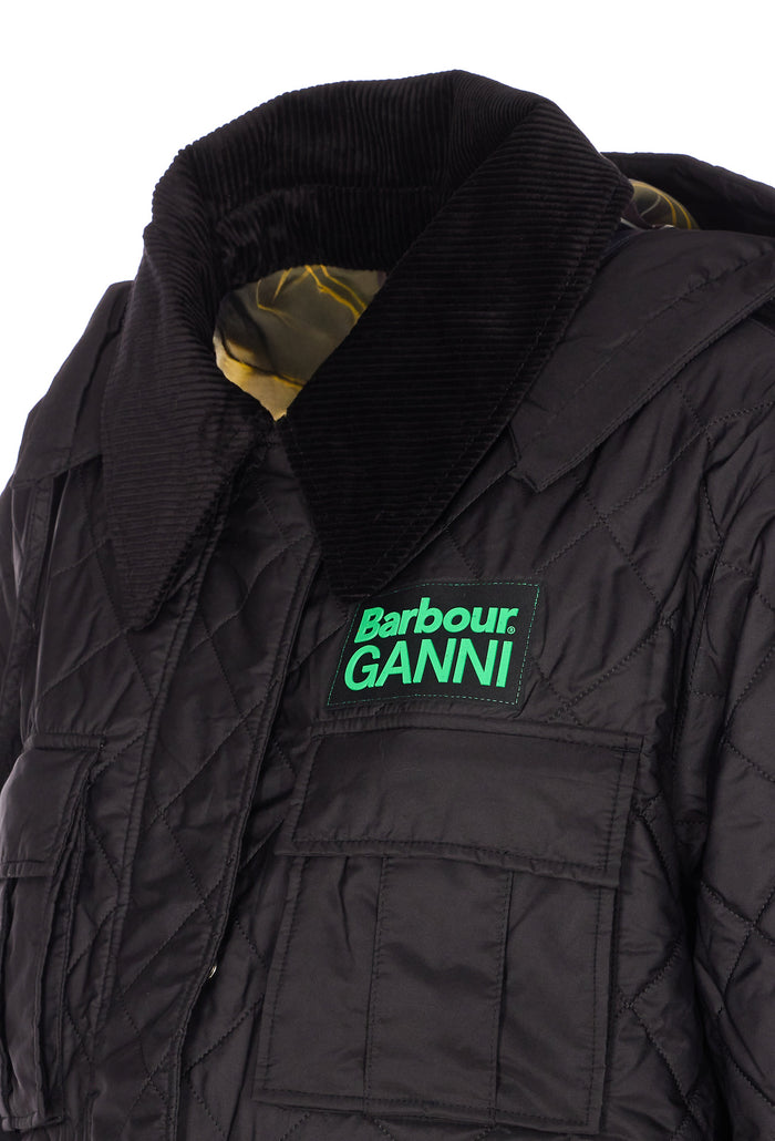 BARBOUR X GANNI Coats Black Polyester