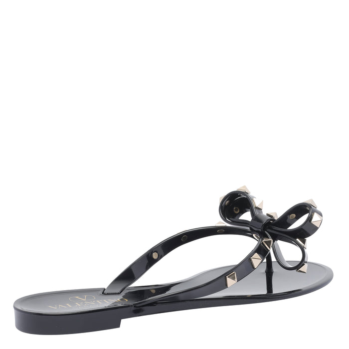 Valentino Garavani Sandals Black Rubber/rubber Sole