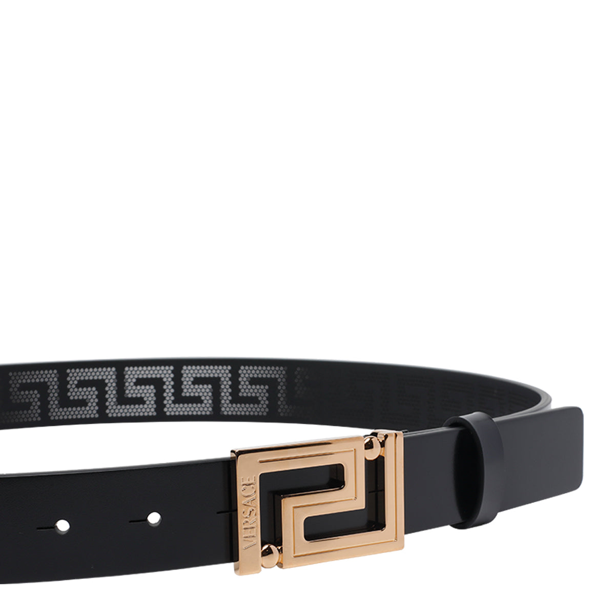 Versace Belts Black Calf Leather