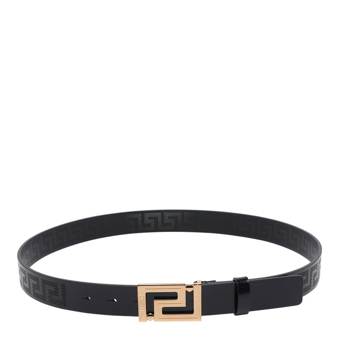 Versace Belts Black Calf Leather