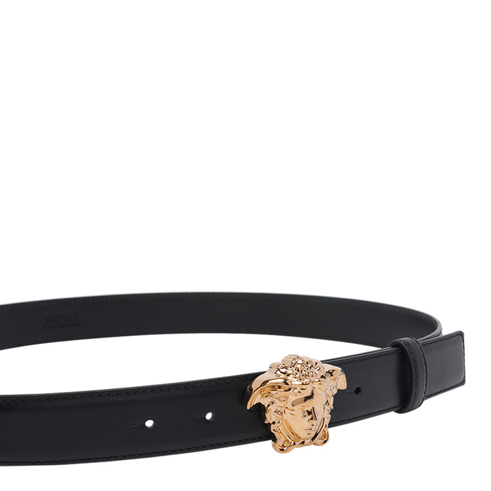 Versace Belts Black Calf Leather