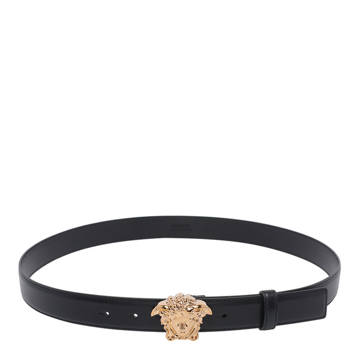 Versace Belts Black Calf Leather