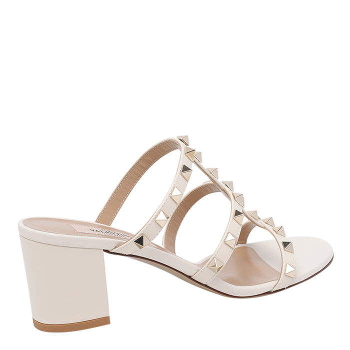 Valentino Garavani Sandals White Calf Leather/leather Sole