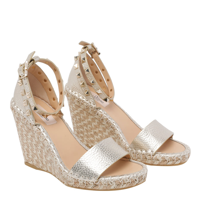 Valentino Garavani Sandals Golden Calf Leather/rubber Sole
