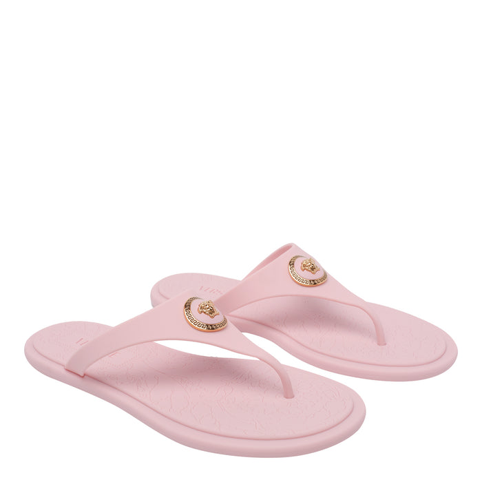 Versace Sandals Pink Rubber/rubber Sole