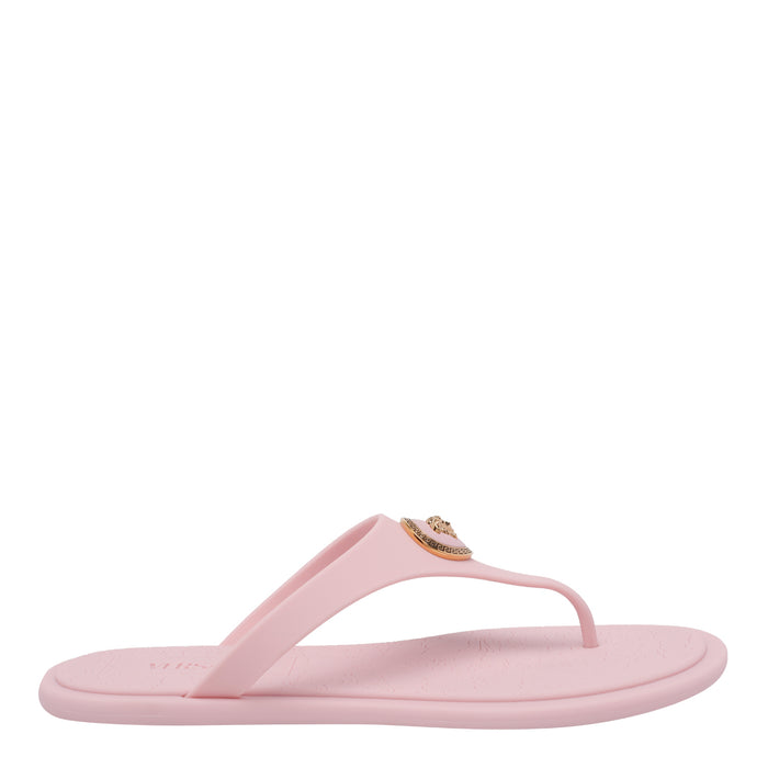 Versace Sandals Pink Rubber/rubber Sole