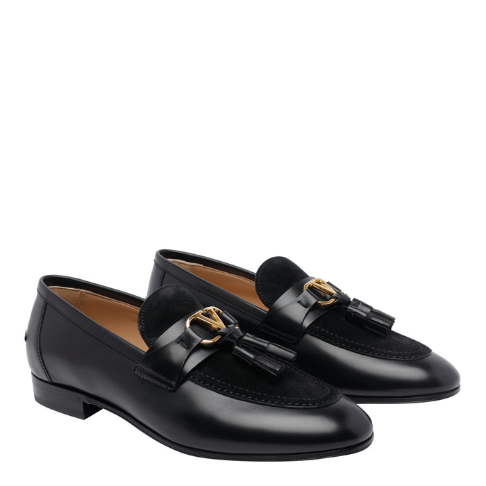 Valentino Garavani Flat shoes Black Calf Leather/leather Sole