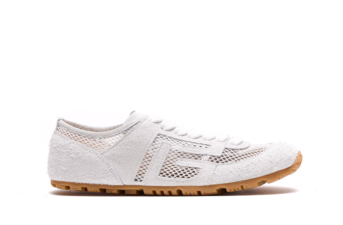 Balmain Sneakers White Suede And Fabric