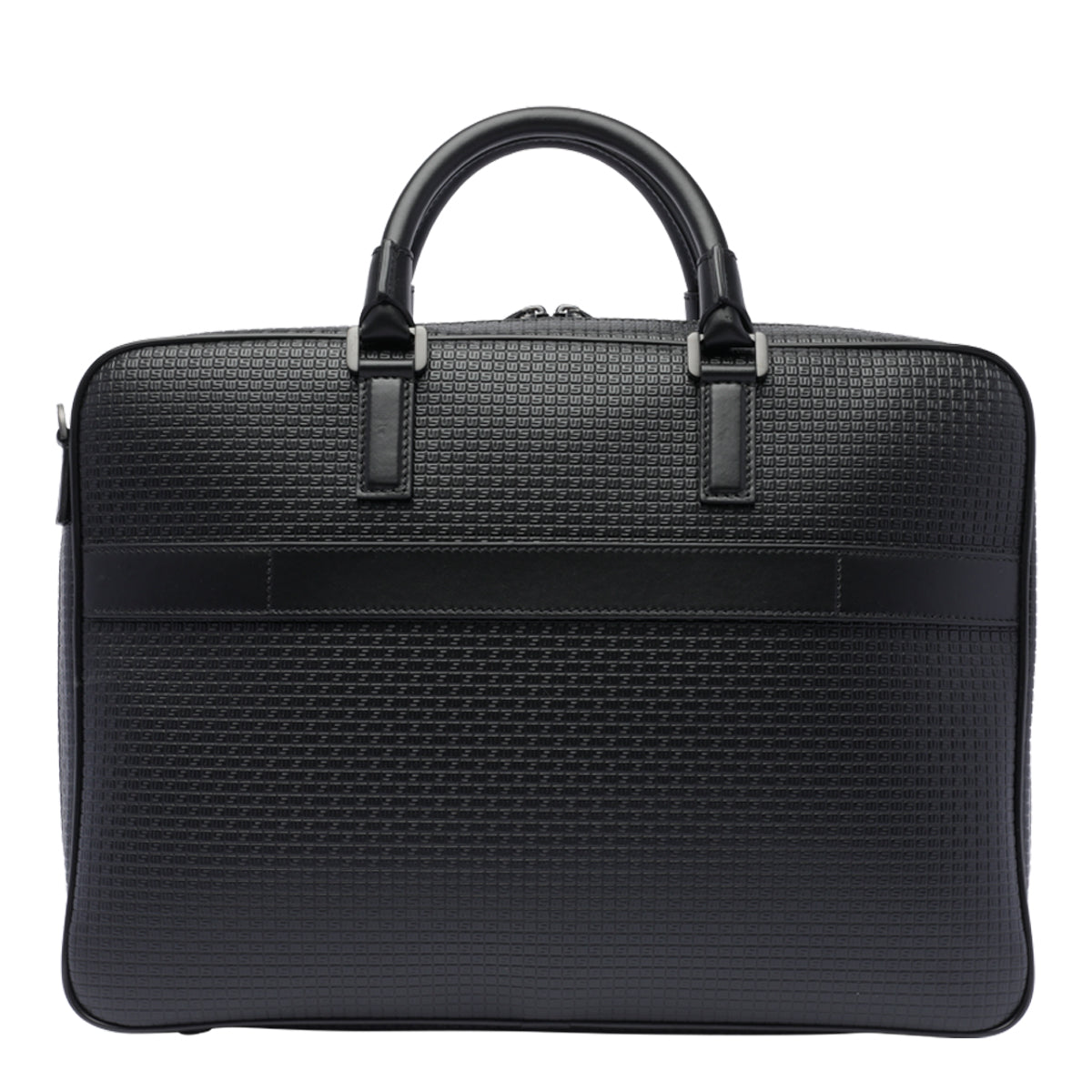 Serapian Suitcases Black Canvas Resinato