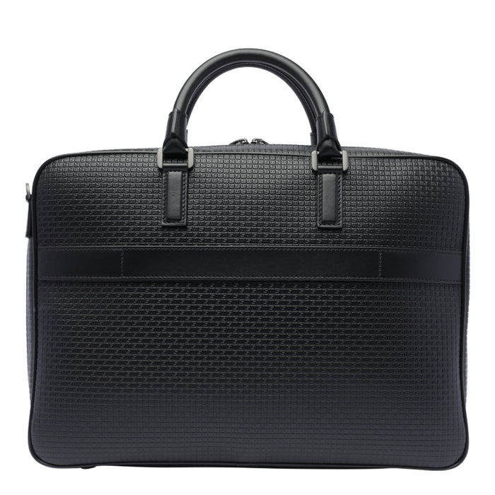 Serapian Suitcases Black Canvas Resinato