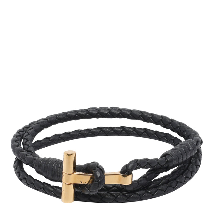 Tom Ford Bijoux Black Calf Leather And Brass